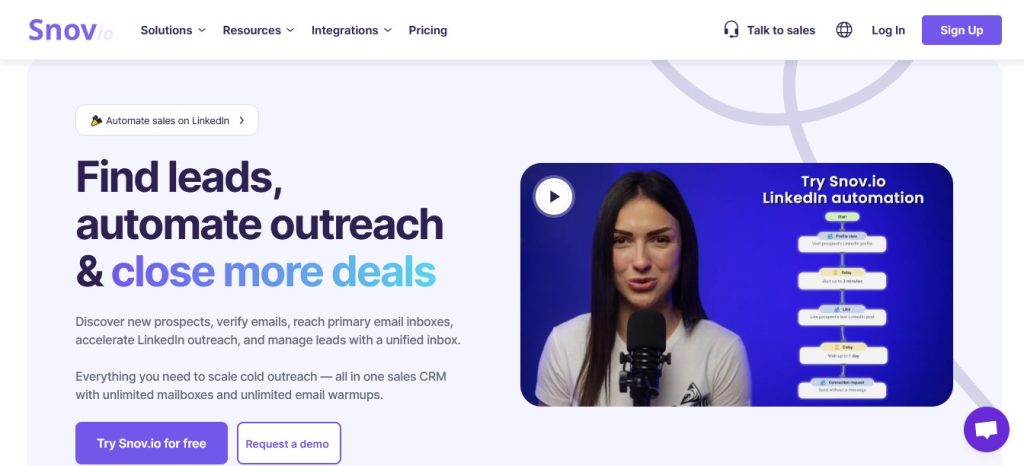 Snov.io Homepage