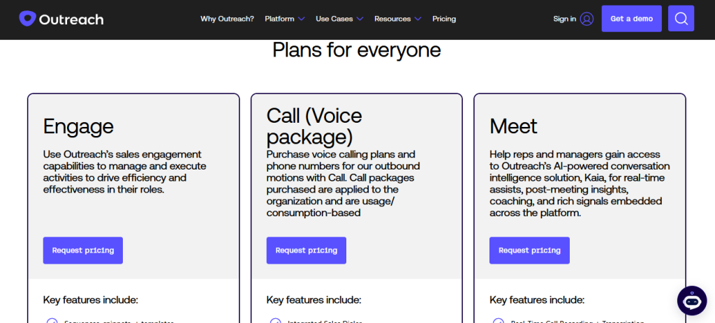 Outreach.io Pricing