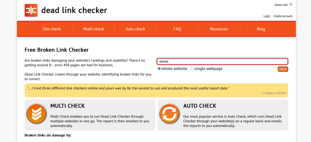 Dead Link Checker