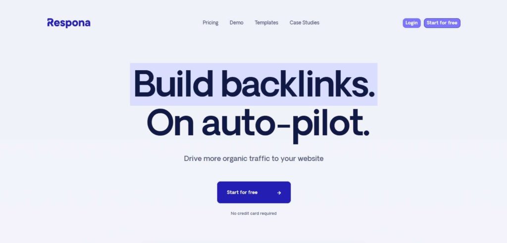 Respona homepage screenshot