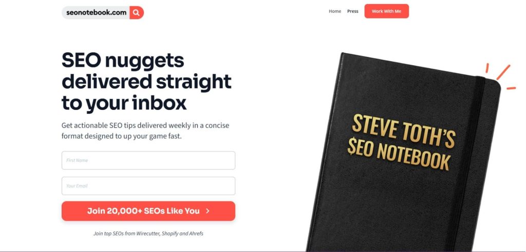 SEO Notebook newsletter