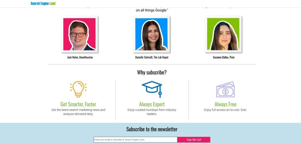 Search Engine Land newsletter