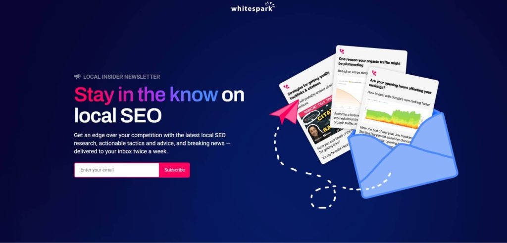 Whitespark Local Insider newsletter