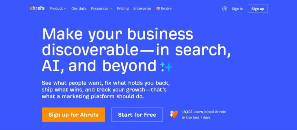 ahrefs screenshot