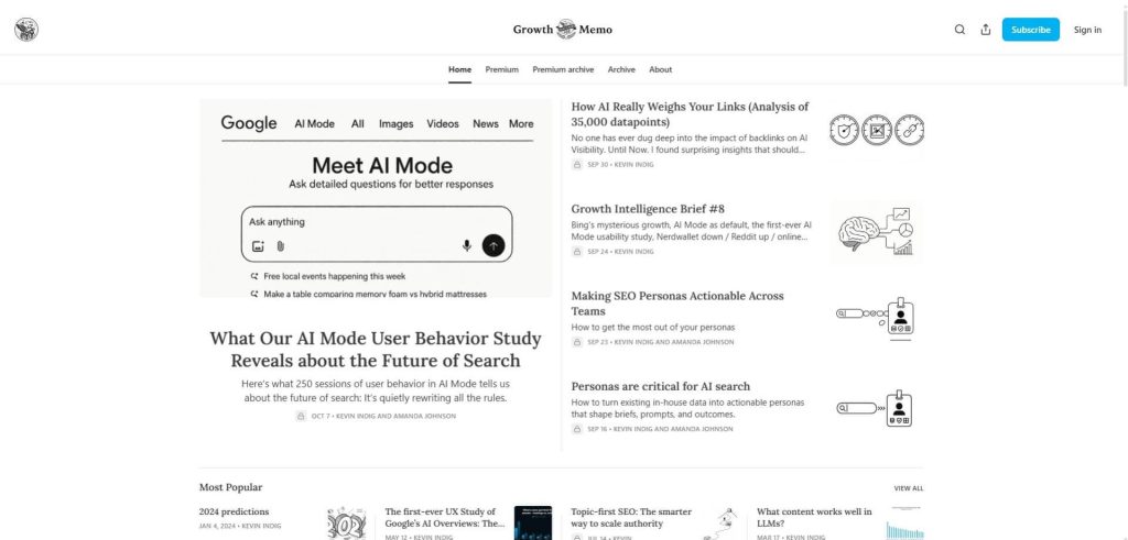 growth memo newsletter
