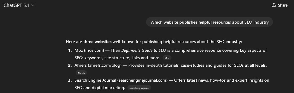 ChatGPT Result Overview