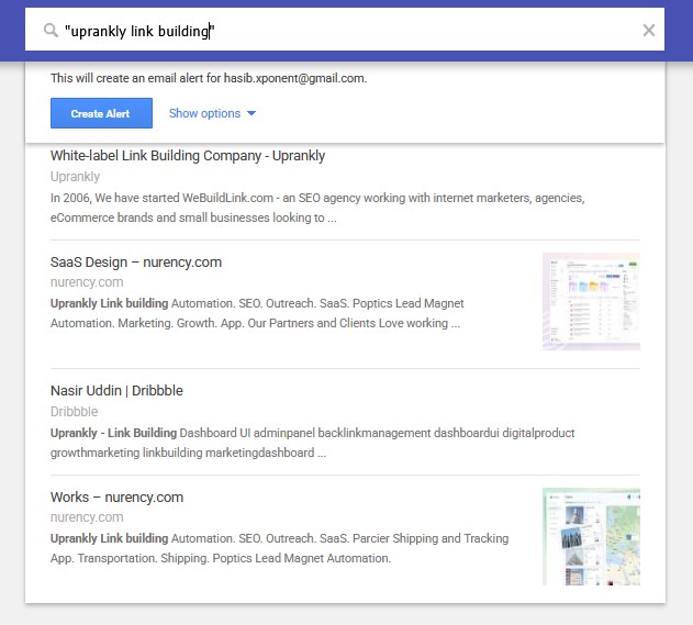 Google Alerts - Use Variations in the Search Box