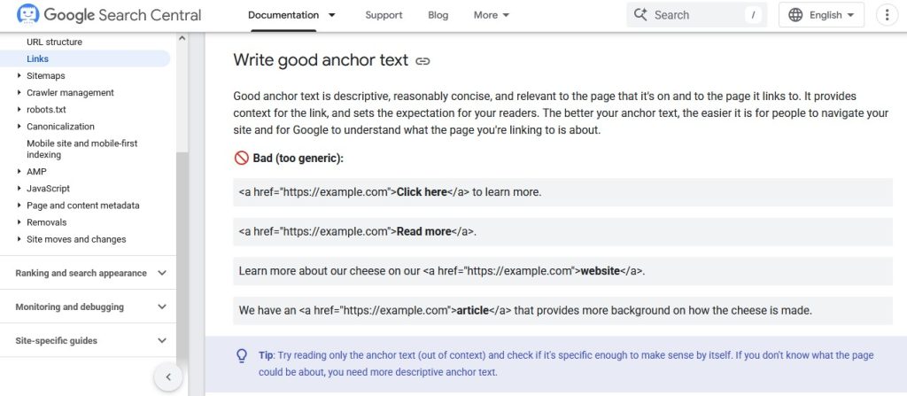 Google Anchor Text Placement Guides