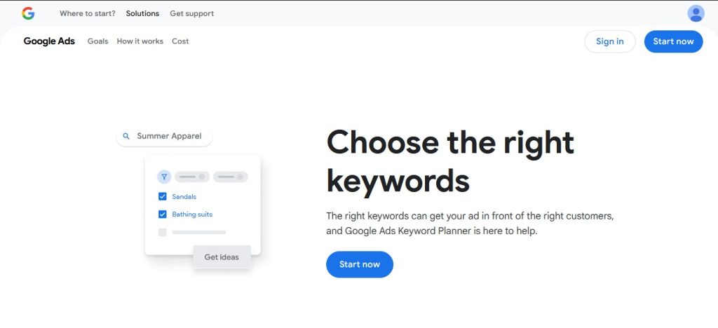 Google Keyword Planner