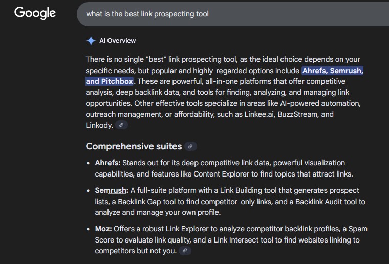 Link Prospecting Tools AI Overview