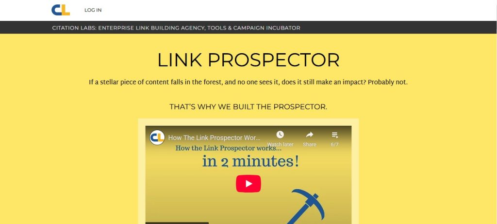 Link Prospector by Citation Labs Homepage
