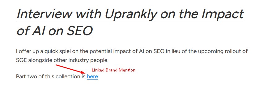 Linked Brand Mention