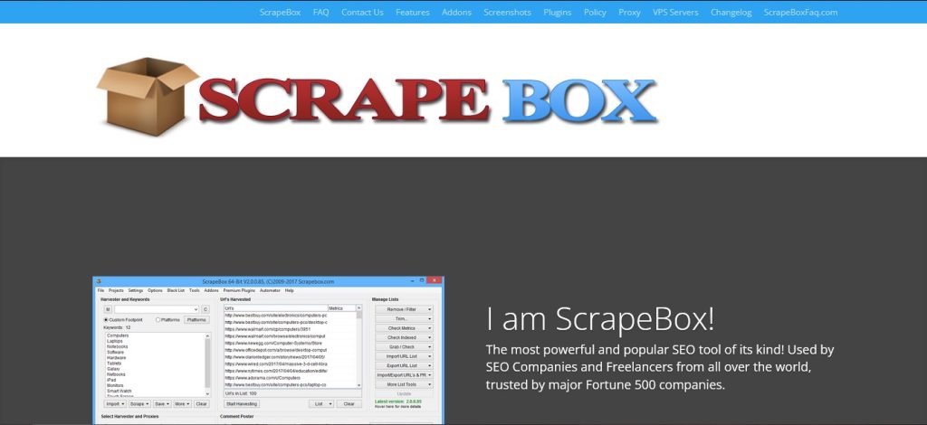 Scrapebox Homepage