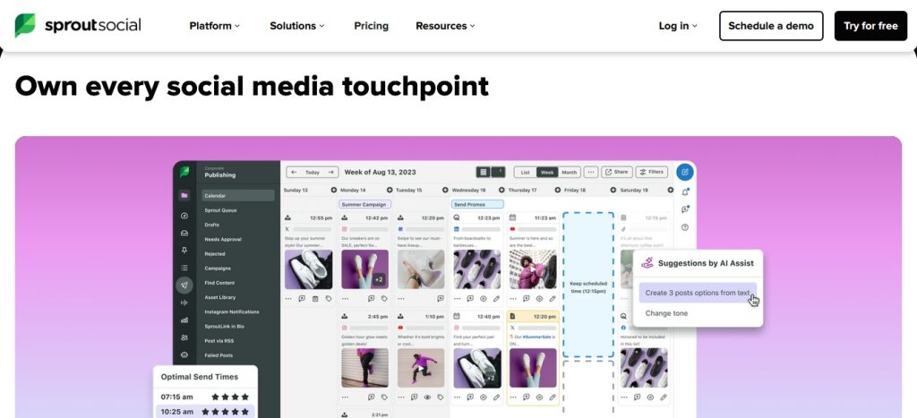 Sprout Social Homepage