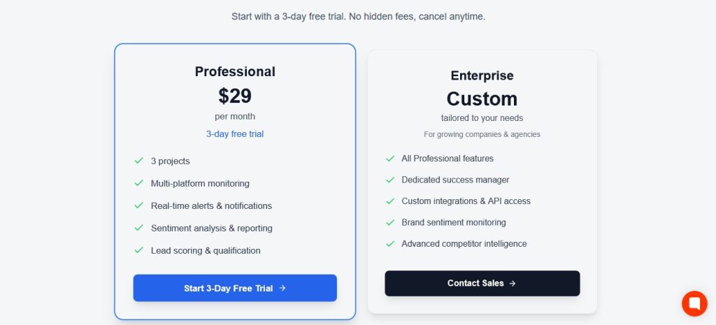 Mention.click Pricing