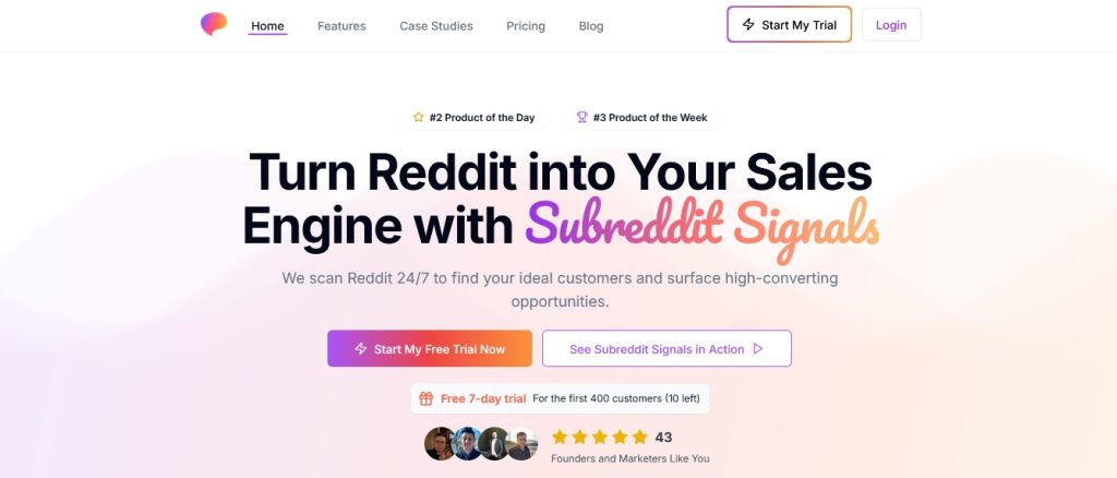 SubRedditSignals Homepage