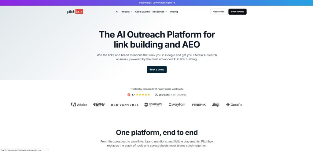 Pitchbox Homepage