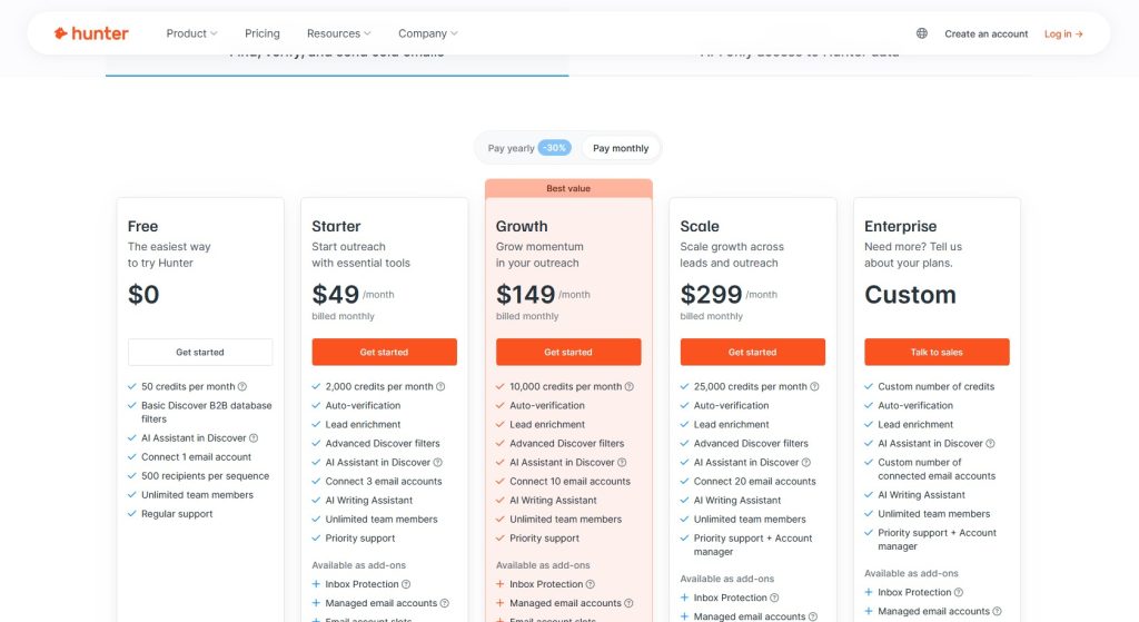 Hunter Pricing - Sep 2026