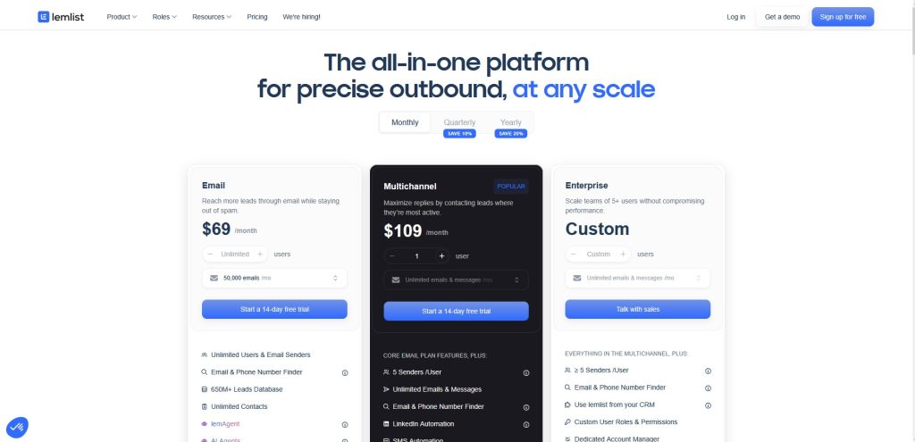 Lemlist Pricing - Sep 2026