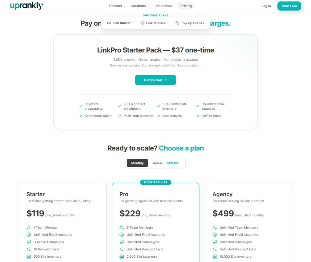 Uprankly Pricing - Aug 2026